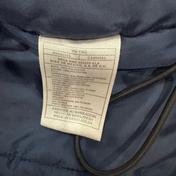 Nike Down Puffer Jacket Men’s XL Light Blue Fleece Lined Y2K Winter Coat VTG - Picture 10 of 10